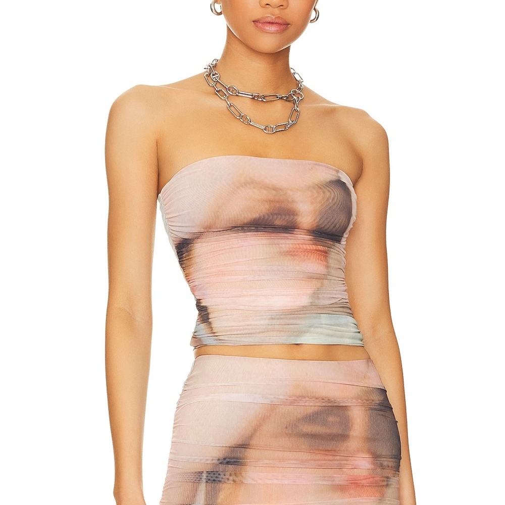 AFRM Pasquina Strapless Top in Nude Portrait